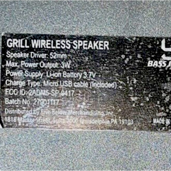 Grill Wireless Speaker - Picture 2 of 7